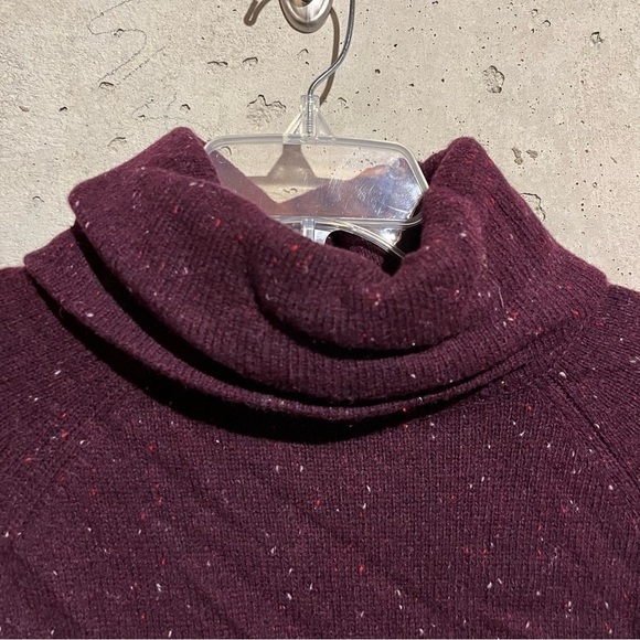 C & C California Sz Large Speckled Purple Turtleneck Pullover Sweater Wool Blend - Picture 2 of 9